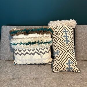 Anthropologie throw pillow pair